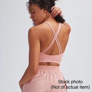 Basin and Range High Neck Crop Top | Size: L | Color: Dusty Rose (Pale pink)